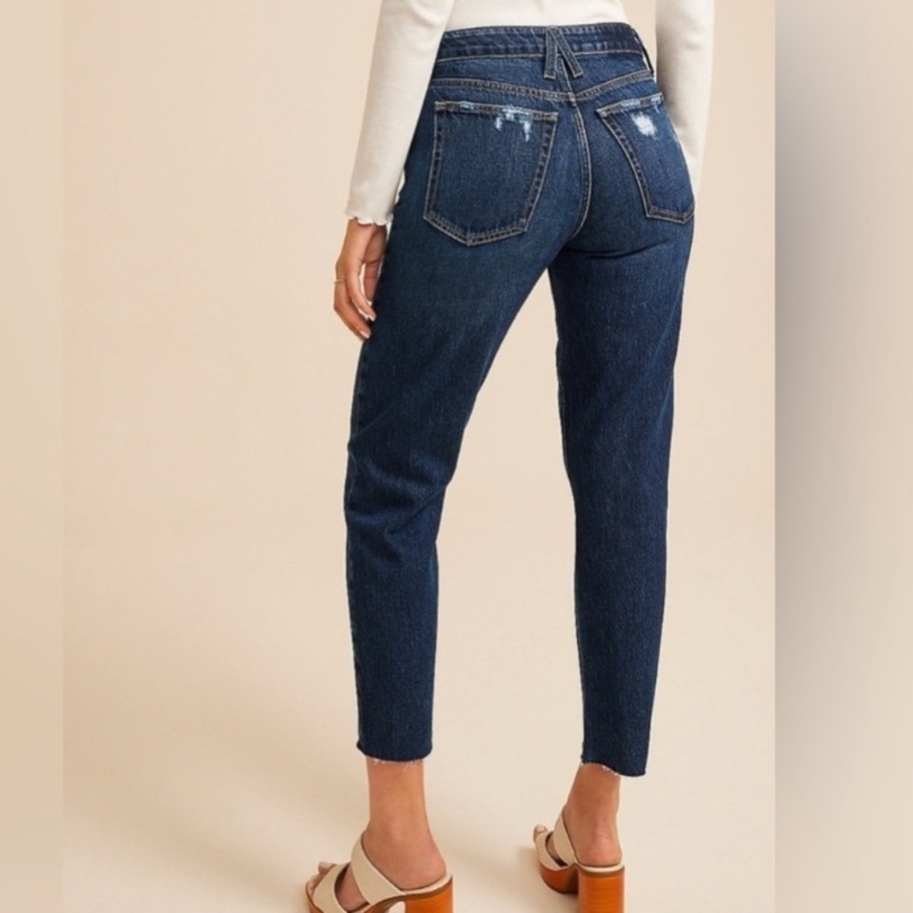 Dark Blue Cropped Ankle Jeans Size 14  R